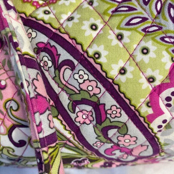 Vera Bradley Very Berry Paisley Kiss Lock Double Handle shoulder bag - Picture 7 of 8